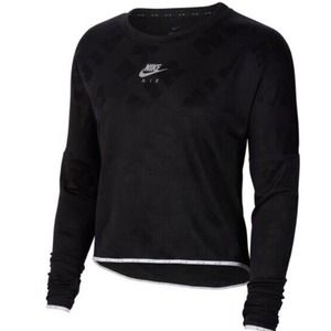 New Nike Dri-fit Women’s Functional Long Sleeve Crop Run Top Midlayer CJ1882-010